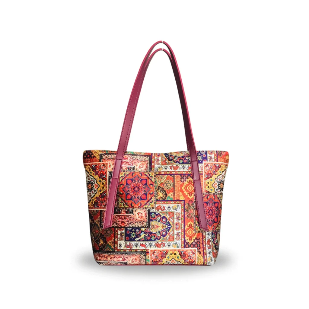 rhea tote maroon hand bag