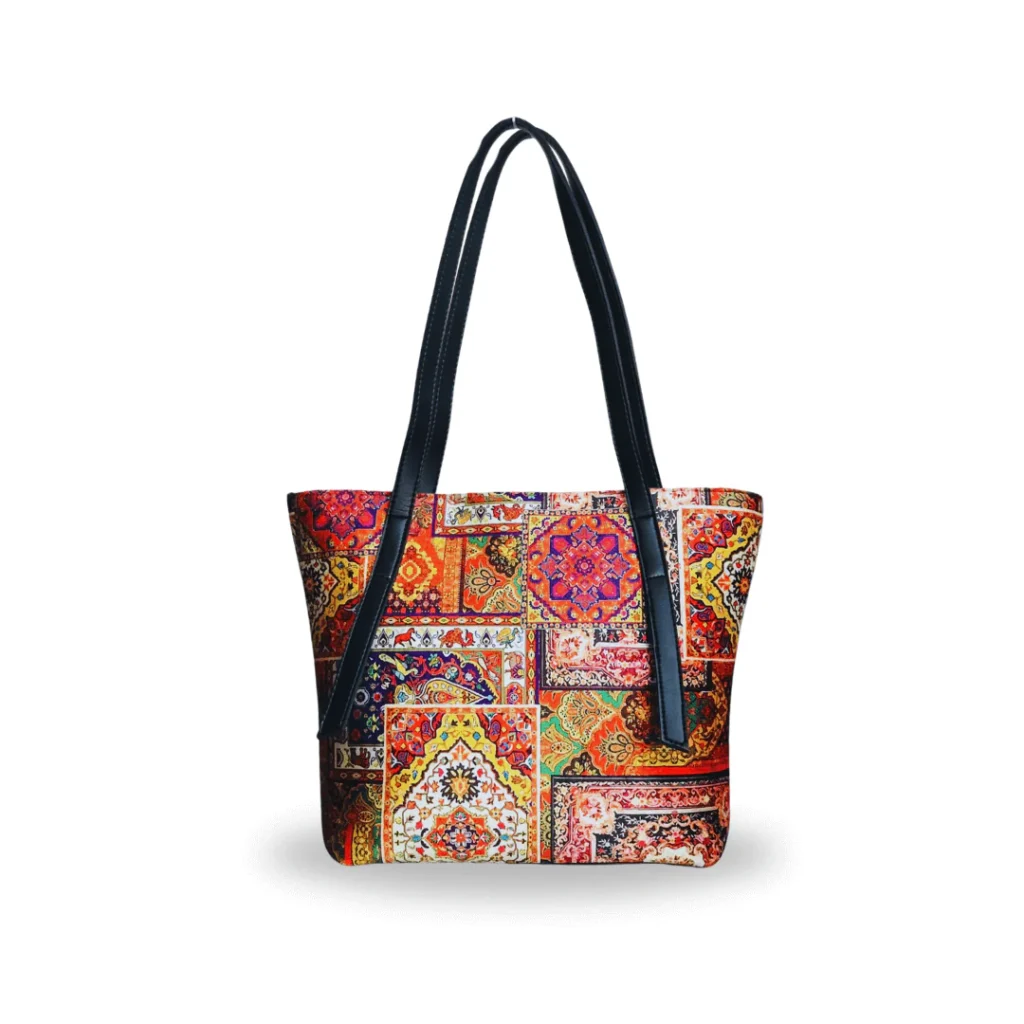 rhea tote black hand bag