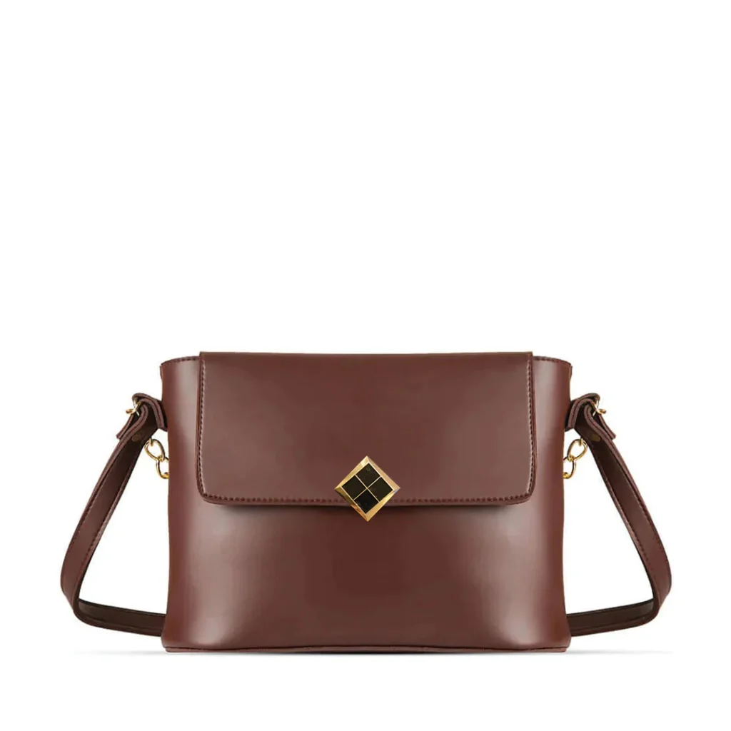 august brown hand bag
