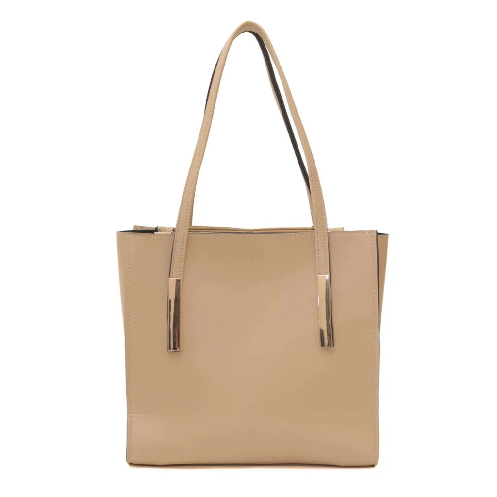 canva beige hand bag