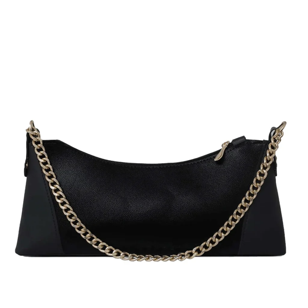 crescent black hand bag