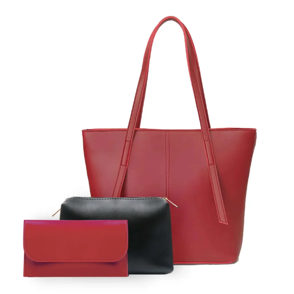 nova 3 pcs maroon hand bag