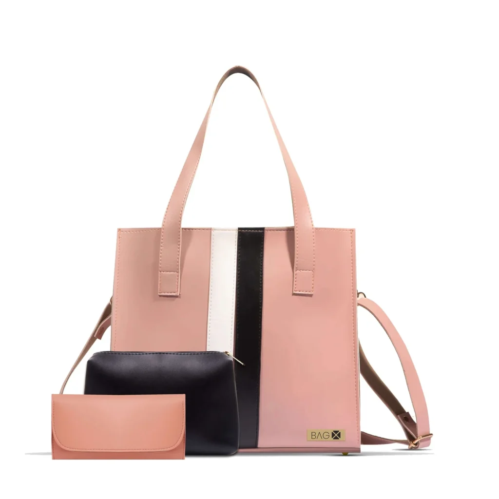 baku 3 pcs pink hand bag