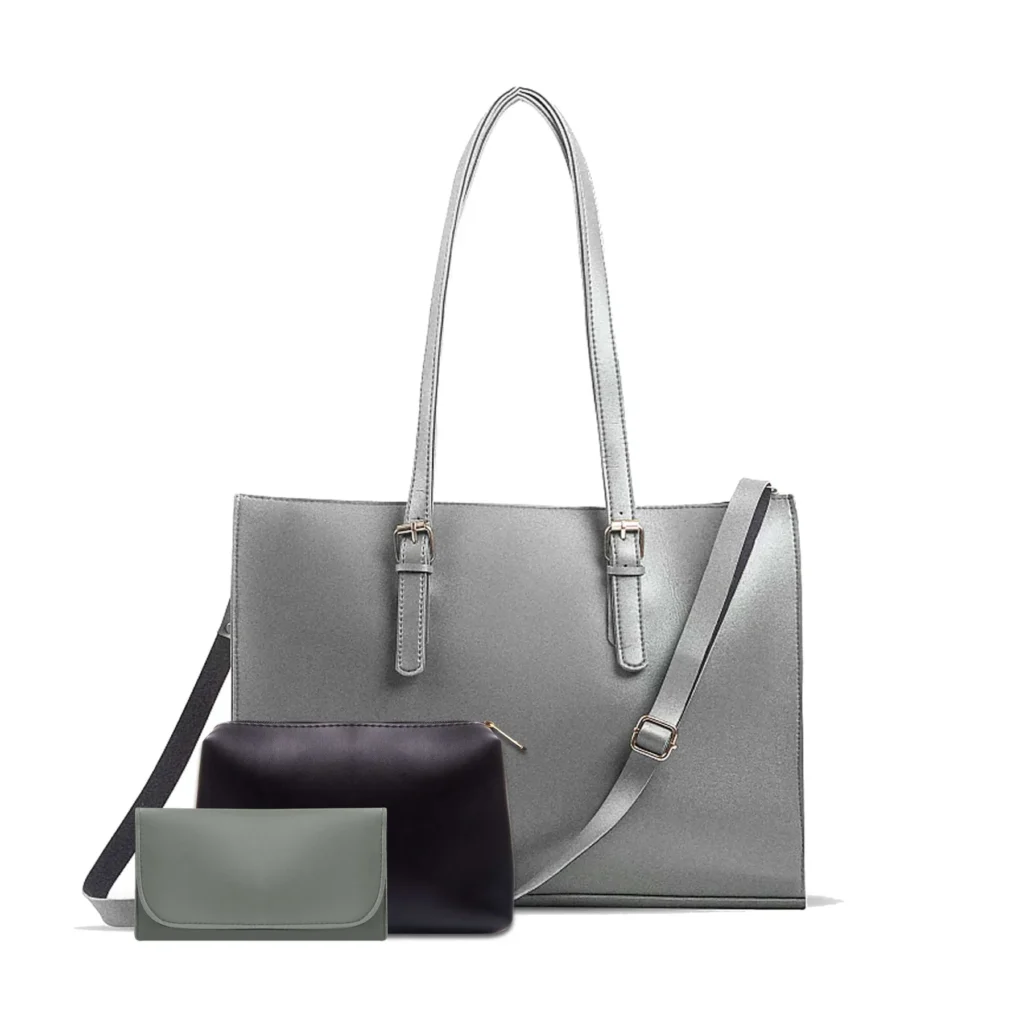blossom 3 pcs grey bag