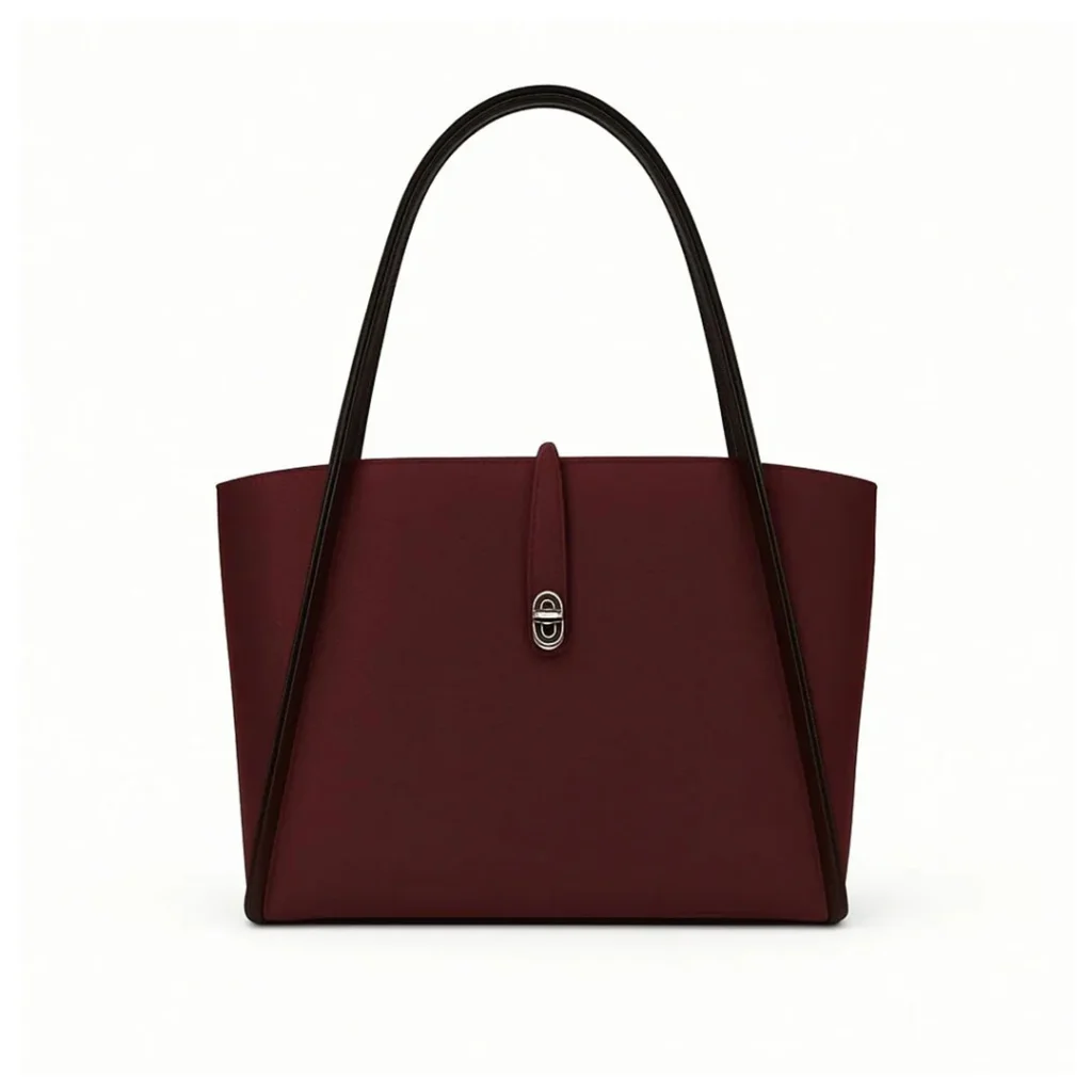 elizabeth maroon hand bag